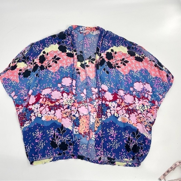 Victoria's Secret Women's Floral Kimono Boho Cover Up Tunic‎ Top Open Front XS - Picture 4 of 10